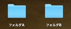 フォルダAとフォルダB