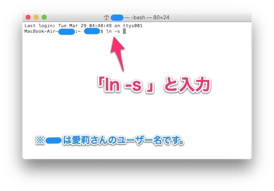 Mac Os Xでシンボリックリンクを作成してみよう らびっと